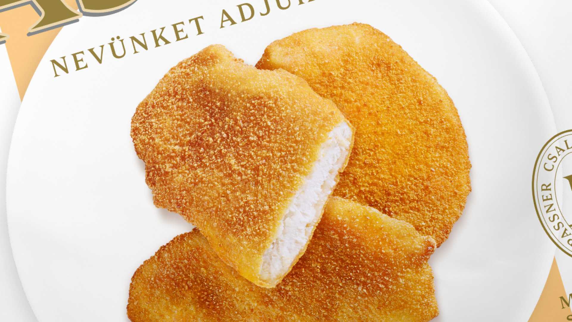 Quick-frozen breaded meat