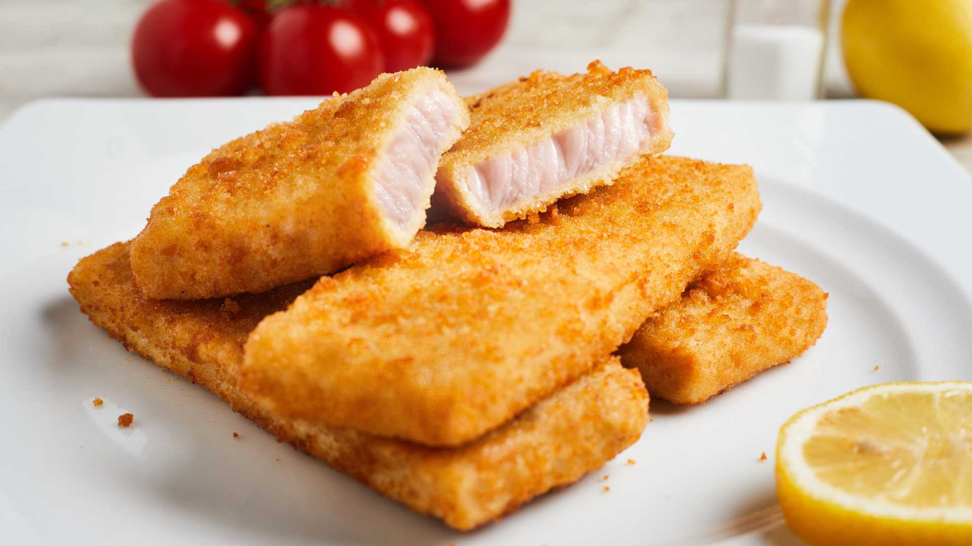 Quick-frozen breaded fish